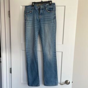 Arizona Striped Long Blue Jeans